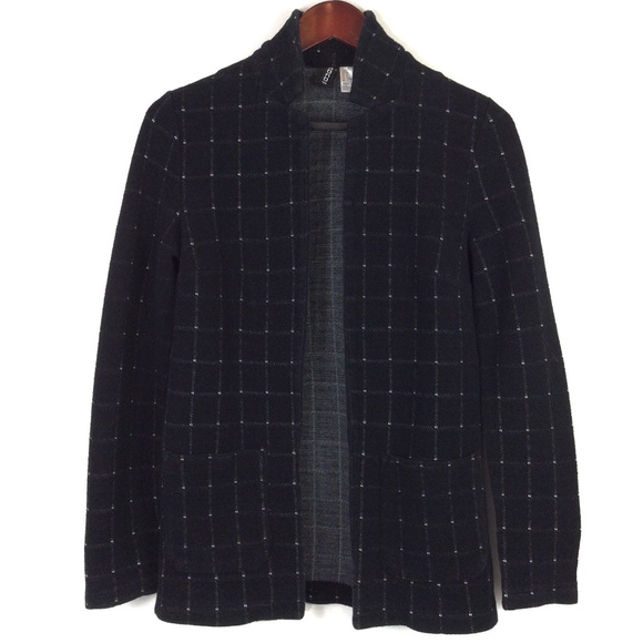 Divided Jackets & Blazers - Divided H&M Black White Windowpane Open Blazer 4